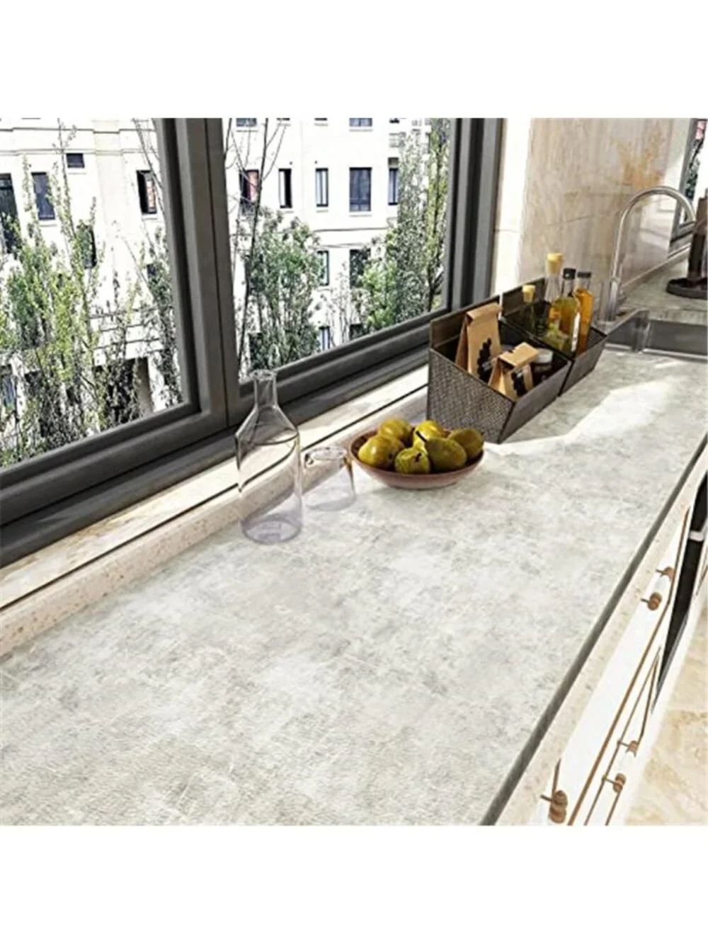 Concrete Peel Stick Wallpaper Gray Vinyl Contact Paper Textured Removable Decor